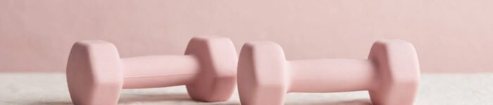 dumbbells Pastel pink dumbbells