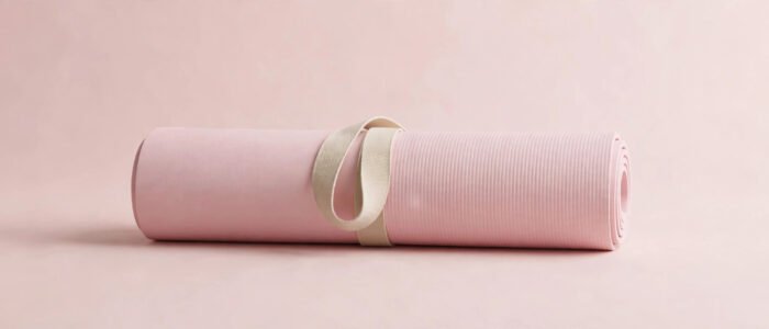 Pastel pink yoga mat